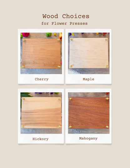 Personalized Flower Press Kit. Custom Engraved Wooden Botanical Press, Nature Lover Gift, Herbarium Keepsake Gift.