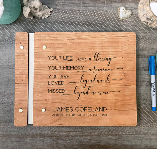 Your Life was a Blessing Memorial Book - Dragon Forged Studios